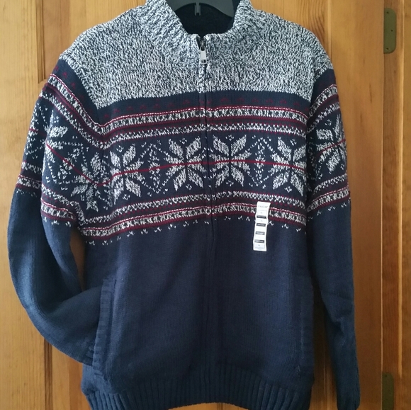 Haggar Other - NWT Men's Haggar Full-Zip Lined Sweater sz XL